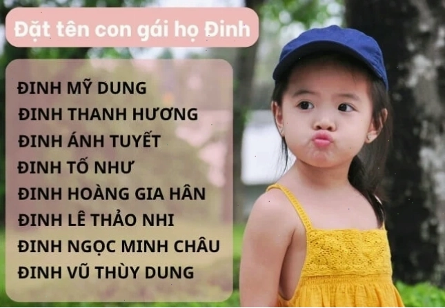 Đặt tên hay cho bé gái họ Đinh
