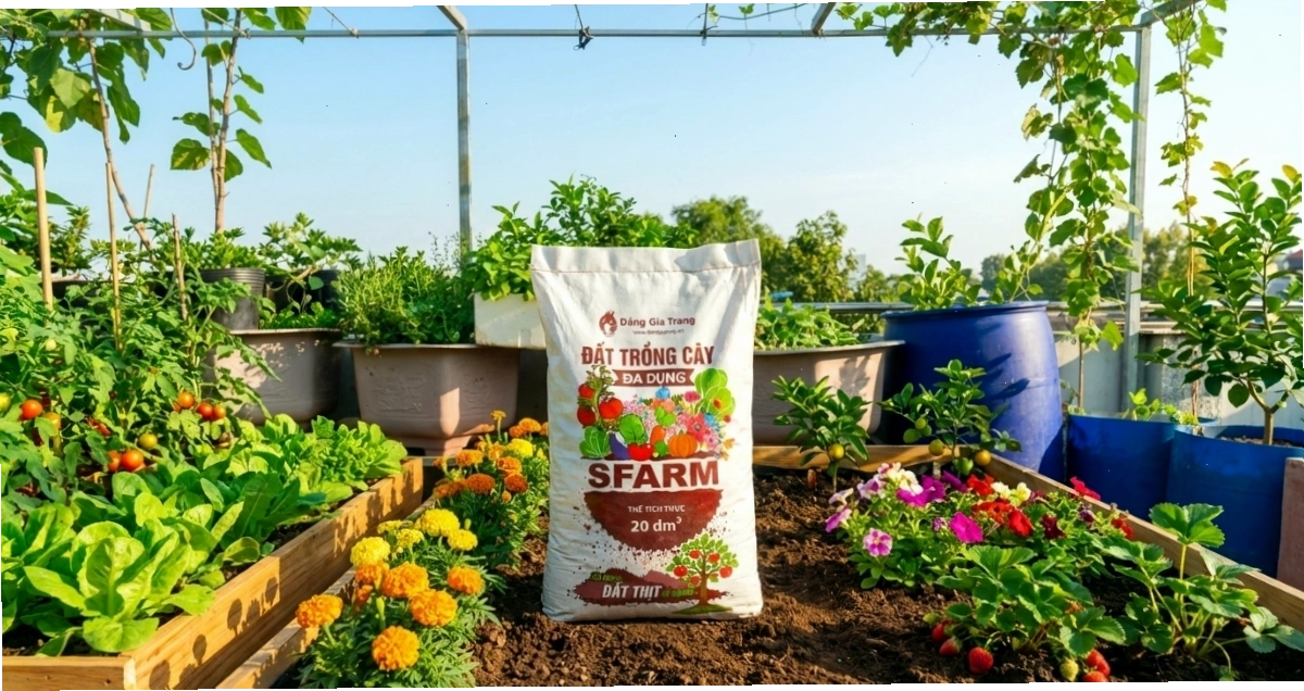 Đất trồng cây đa dụng Sfarm giàu dinh dưỡng