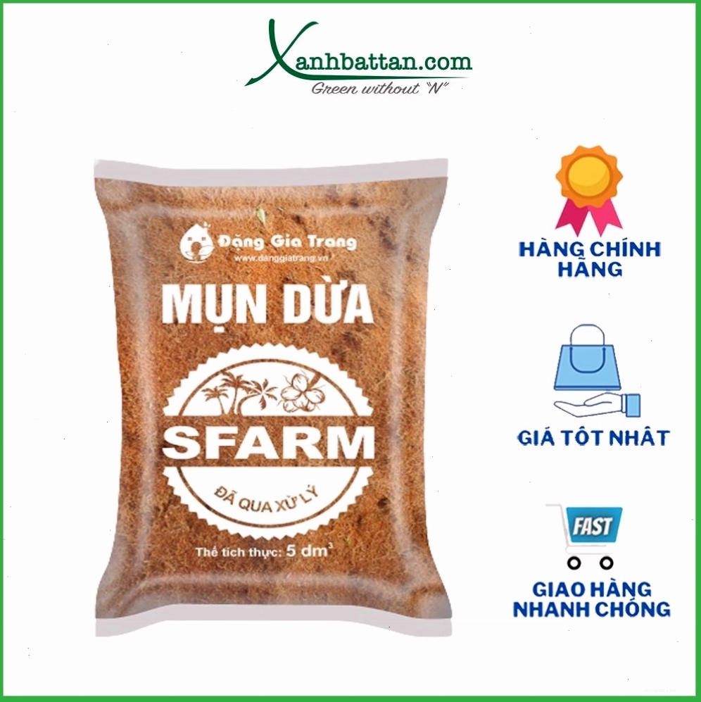 Giá thể mụn dừa đã qua xử lý