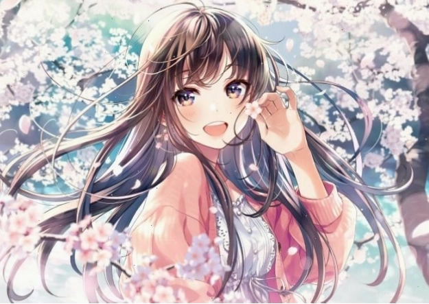 Hình ảnh anime nữ xinh đẹp với đôi mắt to tròn và nụ cười tỏa nắng