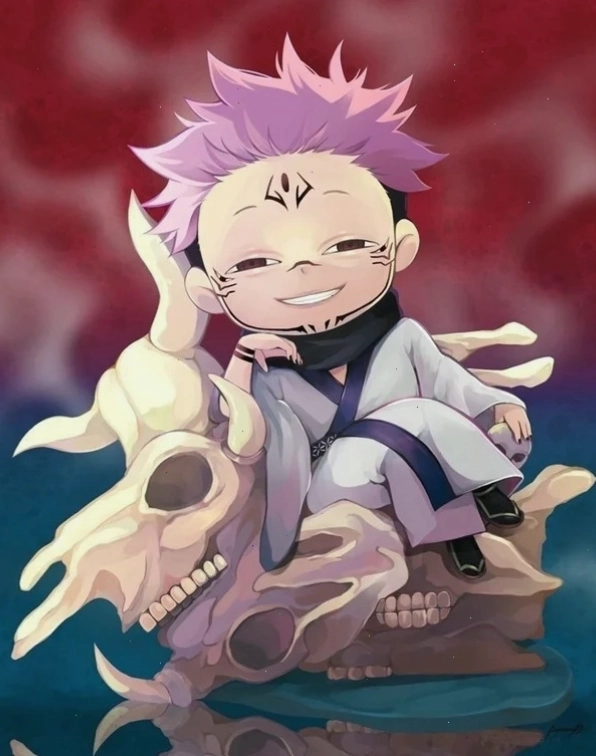Hình ảnh anime Sukuna chibi dễ thương