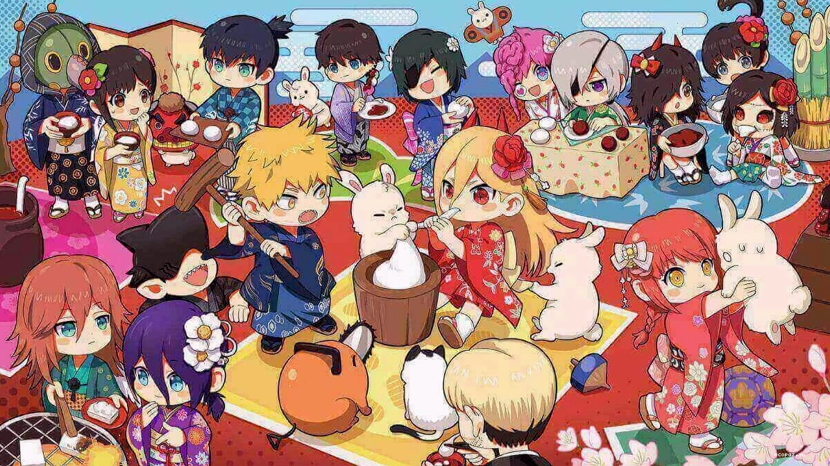 Hình nền anime chibi dễ thương và vui nhộn