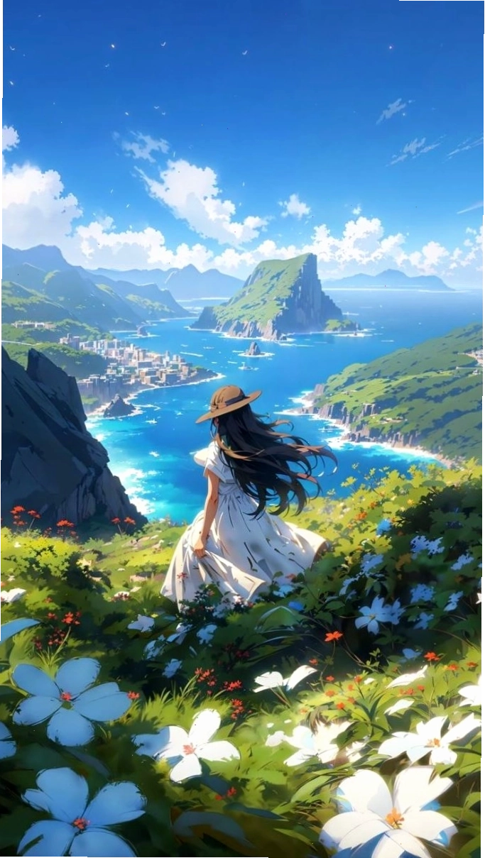 Hình nền anime nam với phong cách tối giản