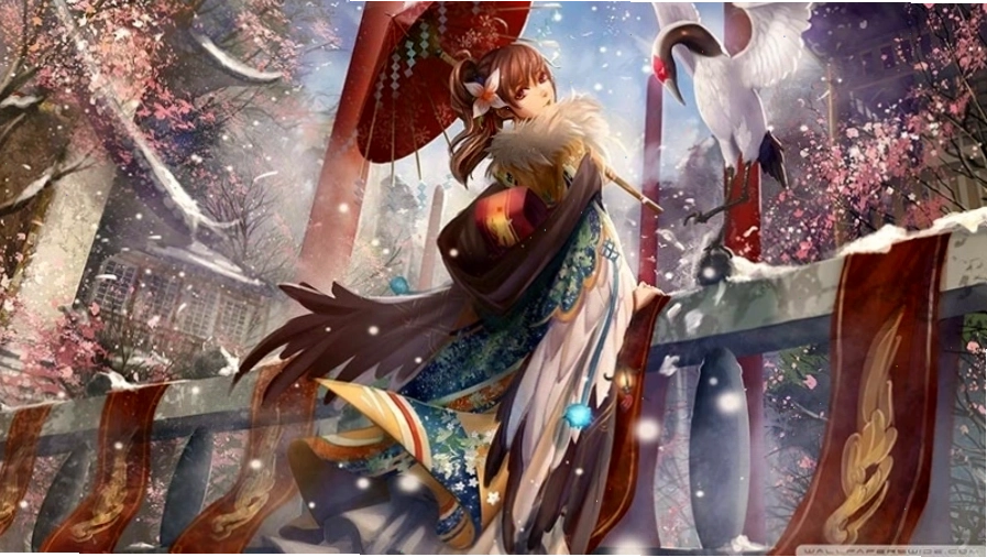 Hình nền anime nữ 3D phong cách fantasy