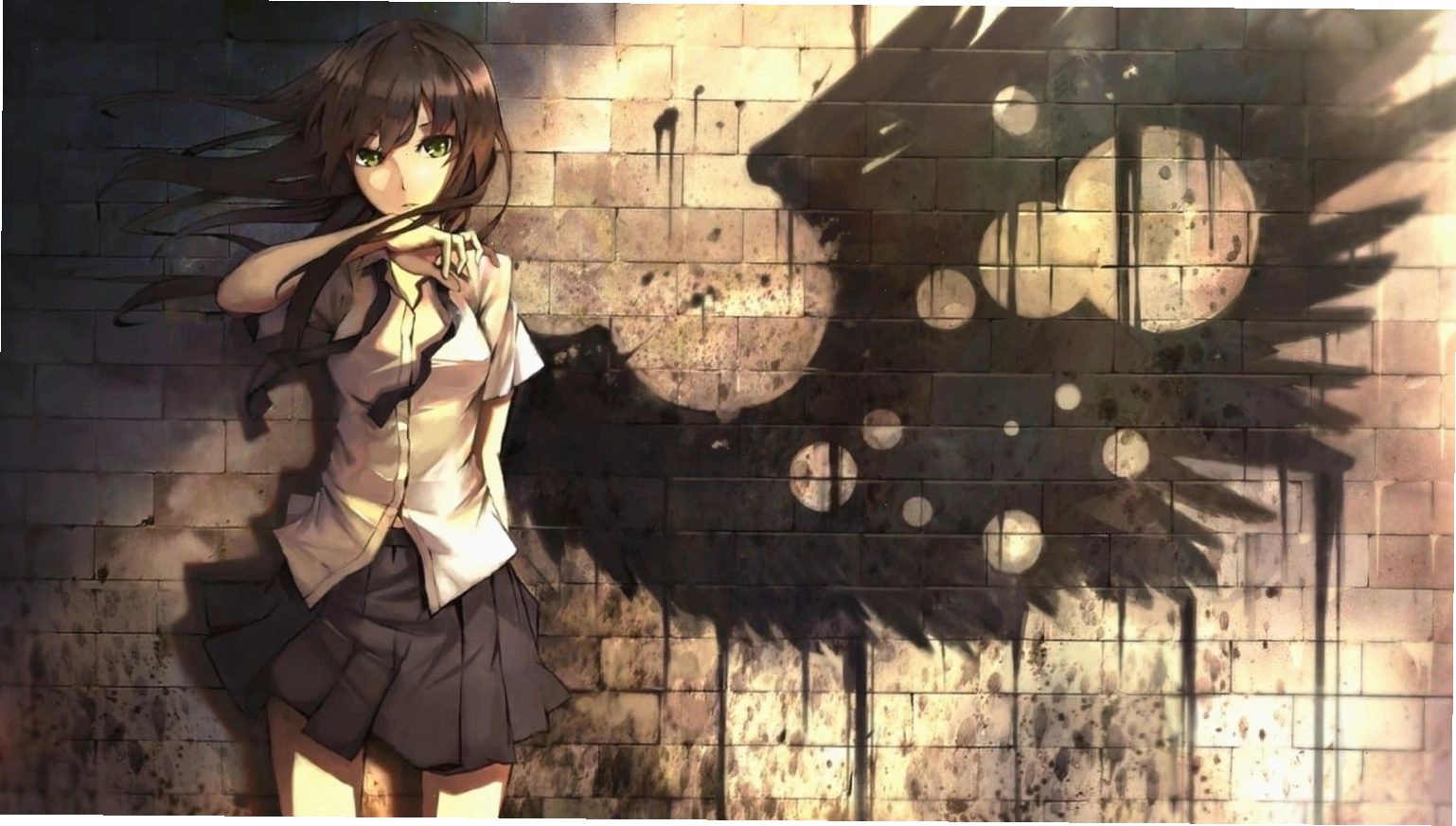 Hình nền anime nữ buồn u sầu