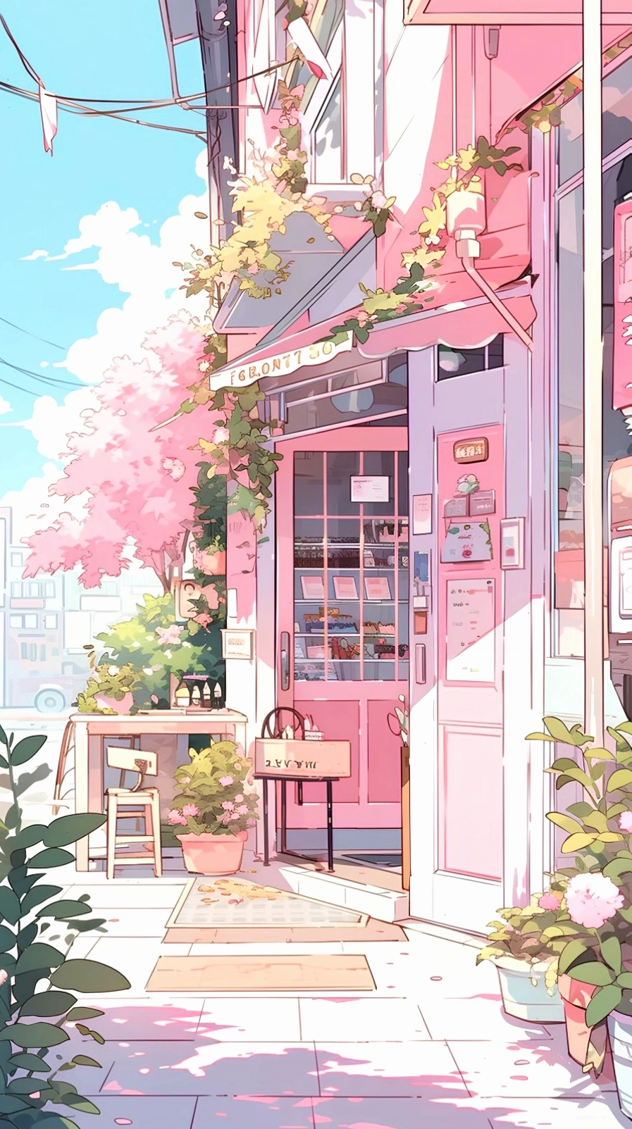 Hình nền điện thoại anime cô gái ngọt ngào
