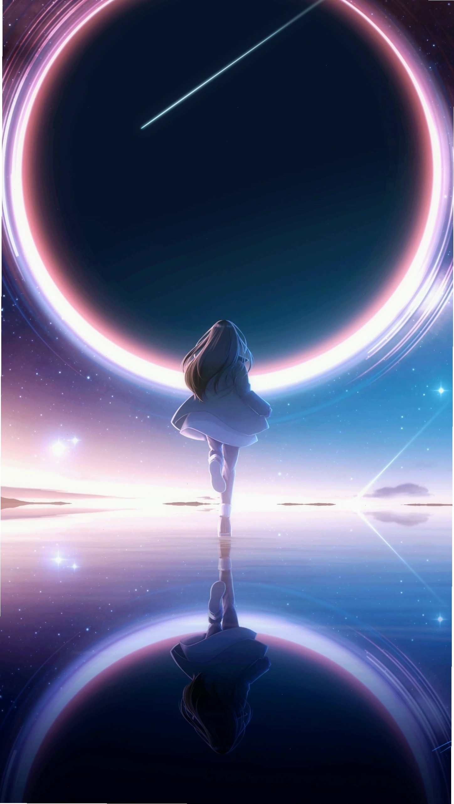 Hình nền điện thoại anime nữ xinh đẹp với phong cách huyền ảo