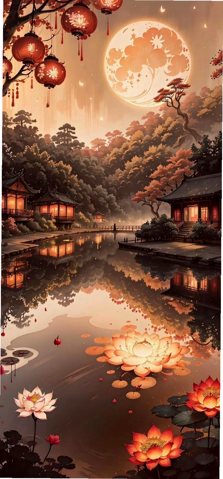 Hình nền điện thoại anime phong cách cổ trang
