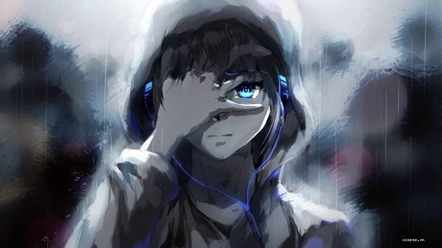 Hình nền máy tính anime 3D với hiệu ứng ánh sáng ấn tượng