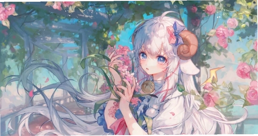 Hình nền máy tính anime với nhân vật nữ dễ thương trong trang phục học sinh