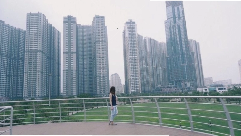 Không gian xanh mát tại Vinhomes Central Park