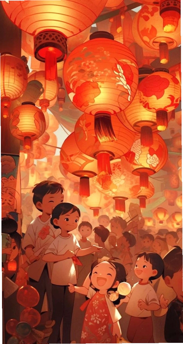Làm mới màn hình điện thoại với hình nền Tết đèn lồng đỏ