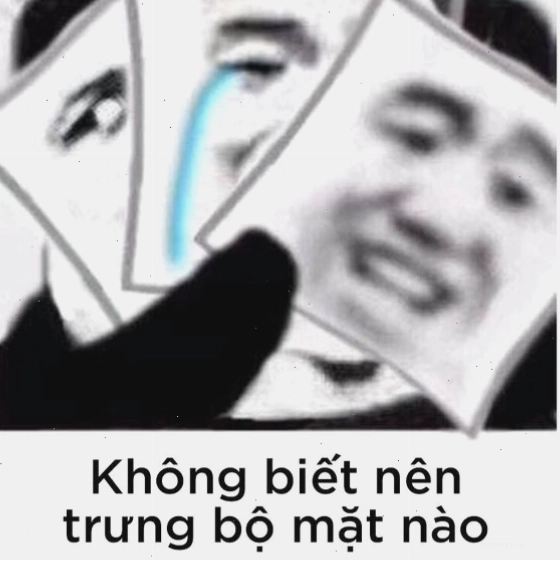 Mặt gấu meme với biểu cảm hài hước