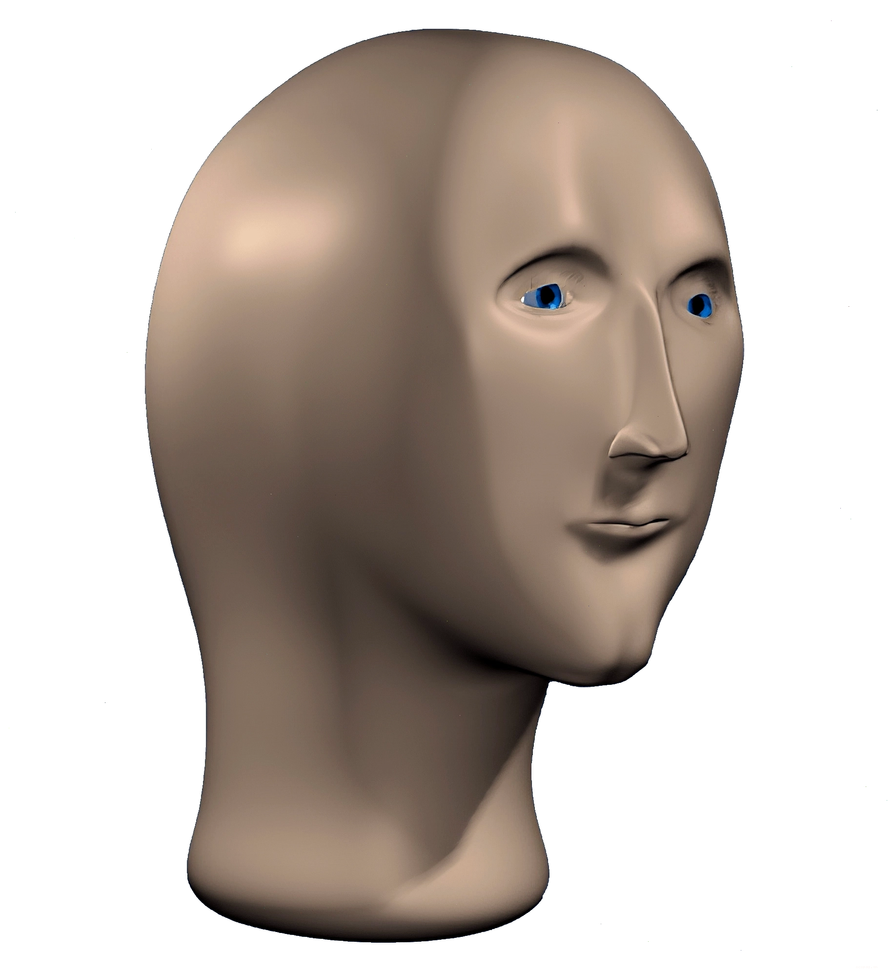 Mặt người Roblox tiêu chuẩn, biểu cảm vô hồn đặc trưng của Man Face meme