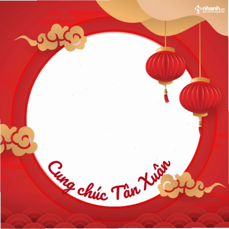 Mẫu khung ảnh avatar Facebook dịp Tết