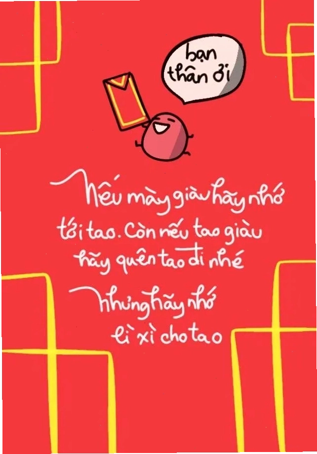 Meme đòi lì xì bạn thân