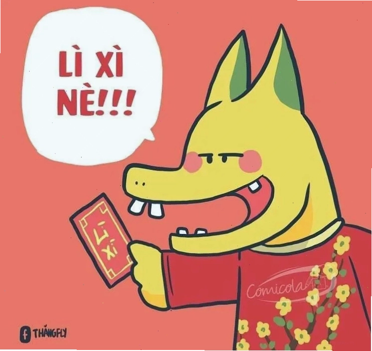 Meme đòi lì xì một cách hài hước