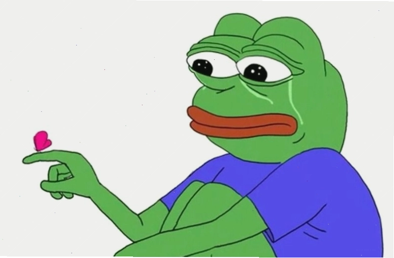 Meme ếch xanh buồn thể hiện sự mệt mỏi