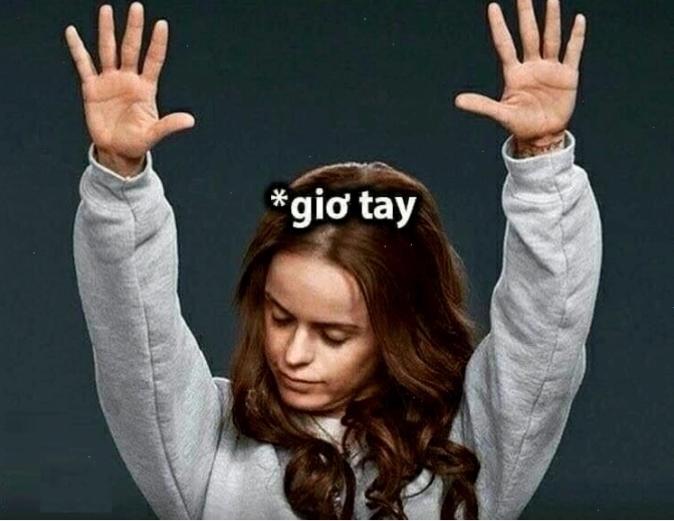 Meme giơ cả hai tay thể hiện sự thân thiện và chào đón