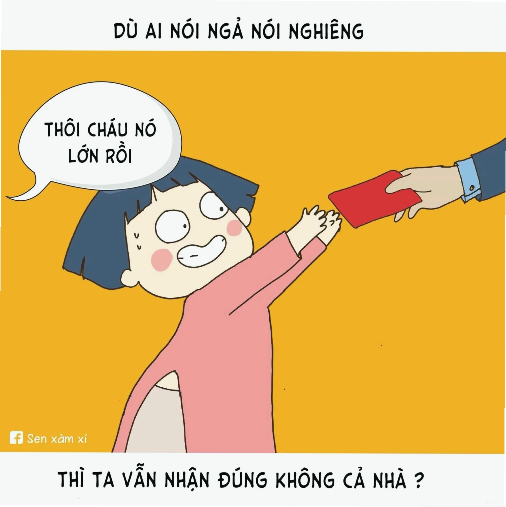 Meme lì xì Tết hài hước