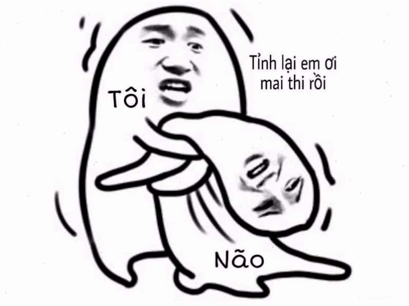 Meme não bộ khi đối mặt với kỳ thi