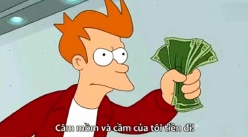 Meme nhiều tiền thể hiện sự giàu có