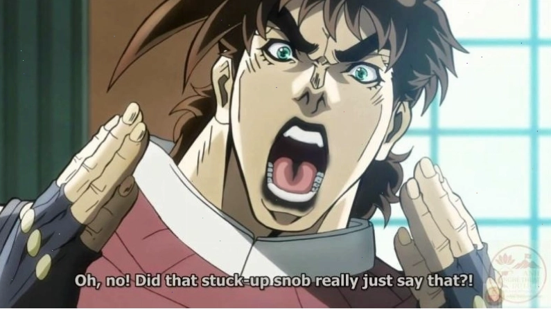 Meme Oh No Jojo với biểu cảm kinh điển khi đối mặt với tình huống bất ngờ