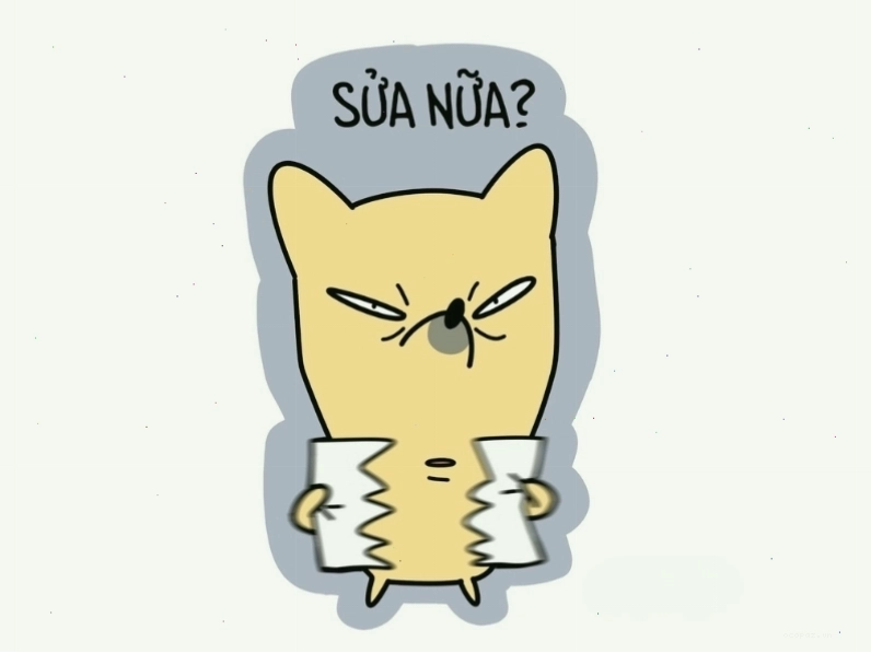 Meme "sửa nữa" với chú mèo biểu cảm khó chịu