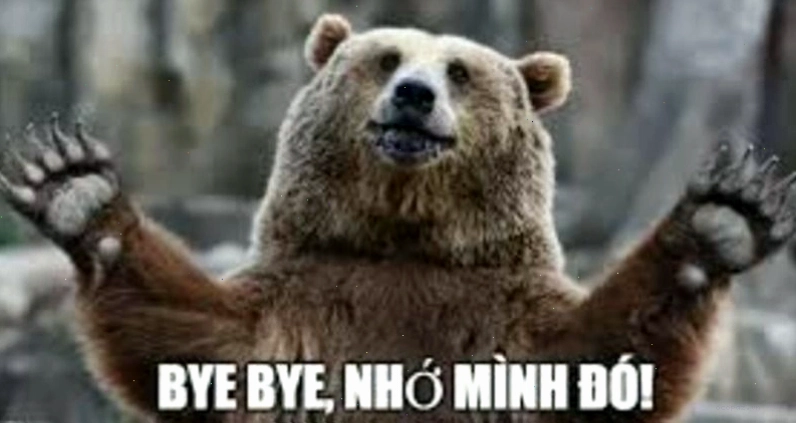 Meme tạm biệt với nhân vật hoạt hình