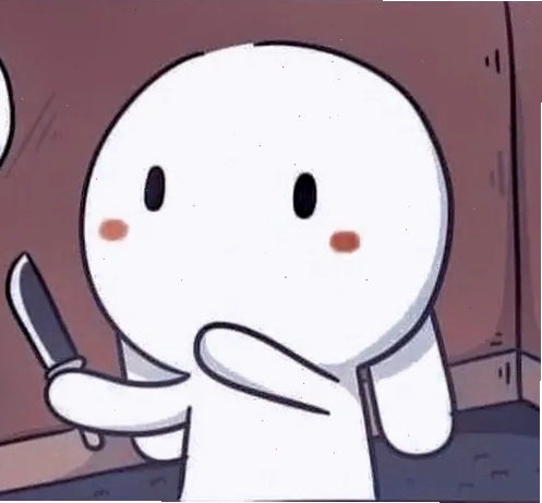 Meme thỏ bảy màu cầm dao với biểu cảm giang hồ