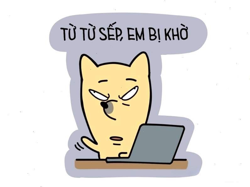 Meme từ từ sếp, em bị khờ với biểu cảm đáng yêu