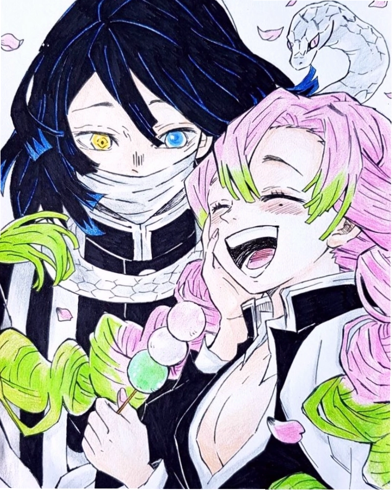 Mitsuri anime trong trang phục truyền thống