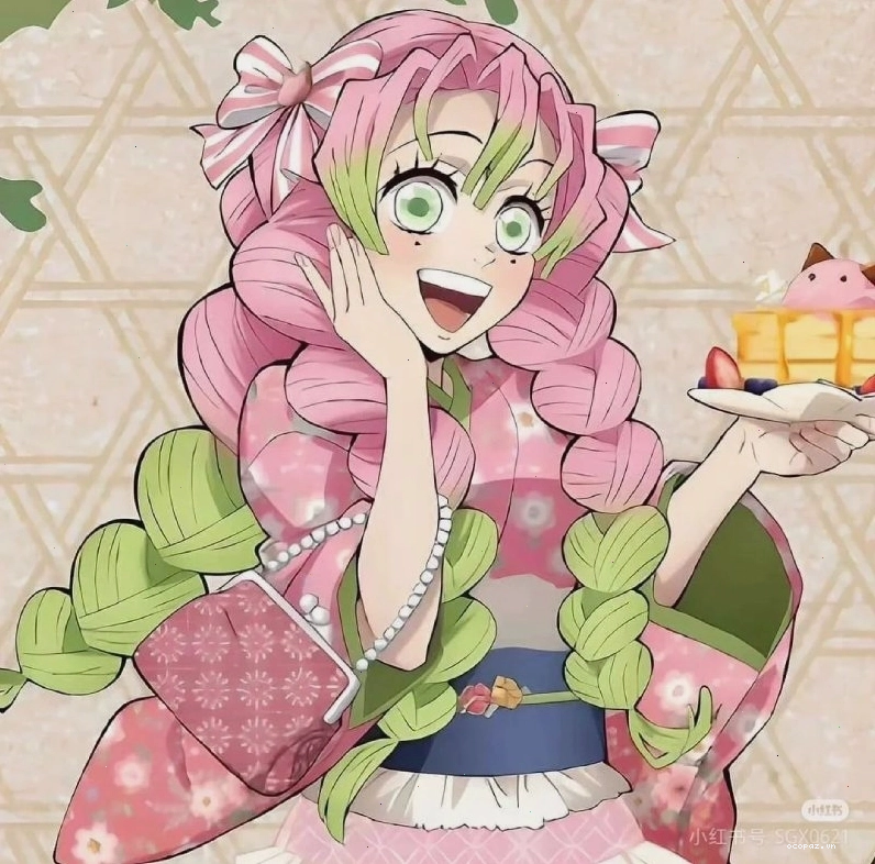 Mitsuri anime trong tư thế chiến đấu