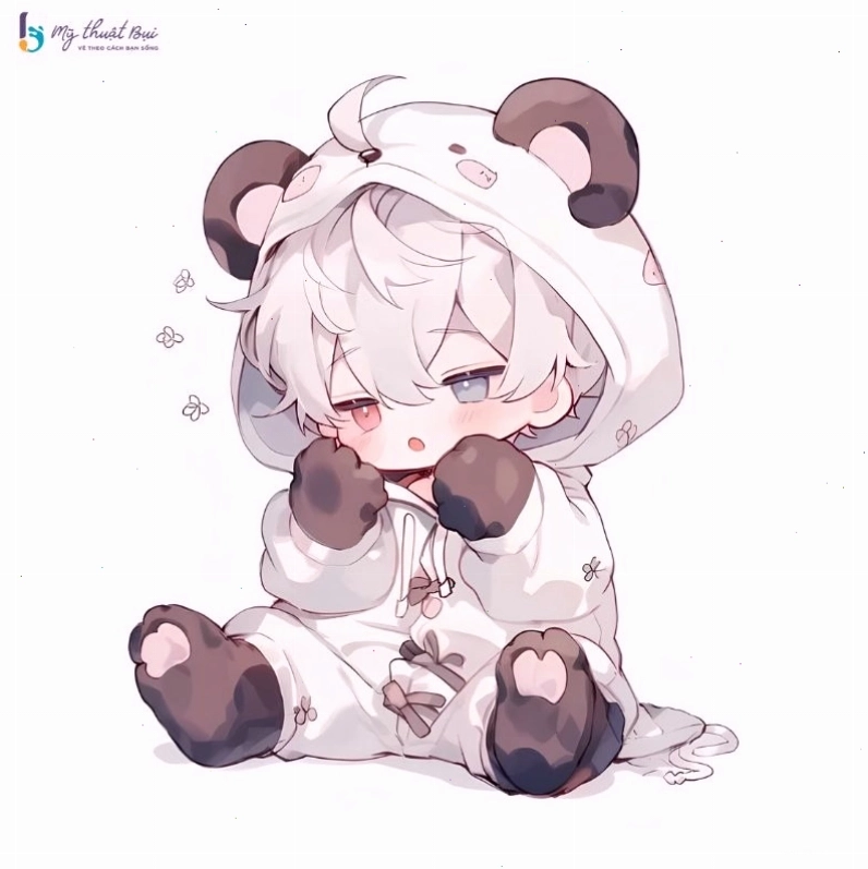 Nam anime chibi diện vest, toát lên vẻ lịch lãm và trưởng thành