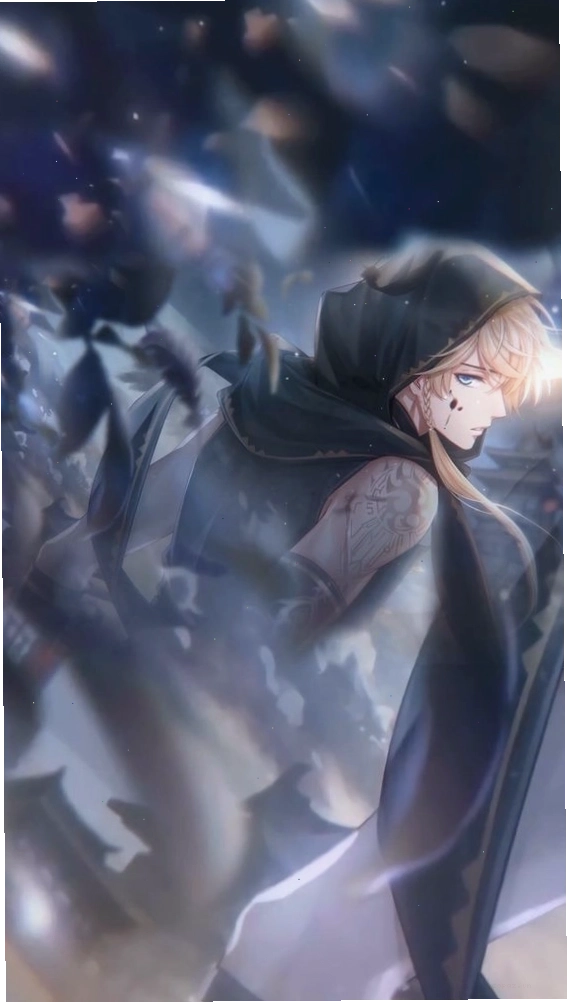 Nam nhân vật anime giấu mặt với ánh nhìn sâu thẳm