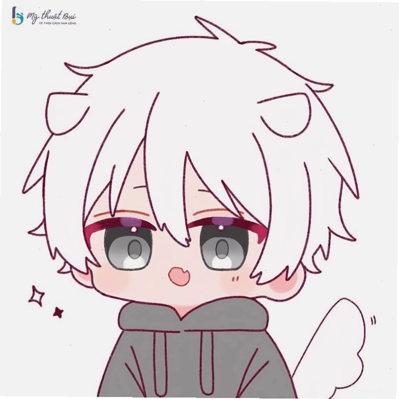 Nam và nữ nhân vật anime chibi ngồi cạnh nhau, thể hiện sự cân bằng giữa nam tính và nữ tính