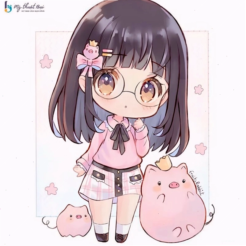 Nhân vật anime với mái tóc dài màu xanh ấn tượng