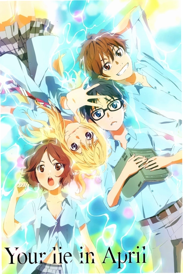 Nhân vật chính trong Your Lie In April chơi violin dưới ánh sáng rực rỡ