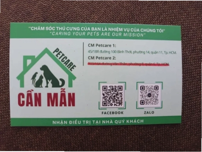 Phòng khám Thú Y Cần Mẫn tại Quận 11