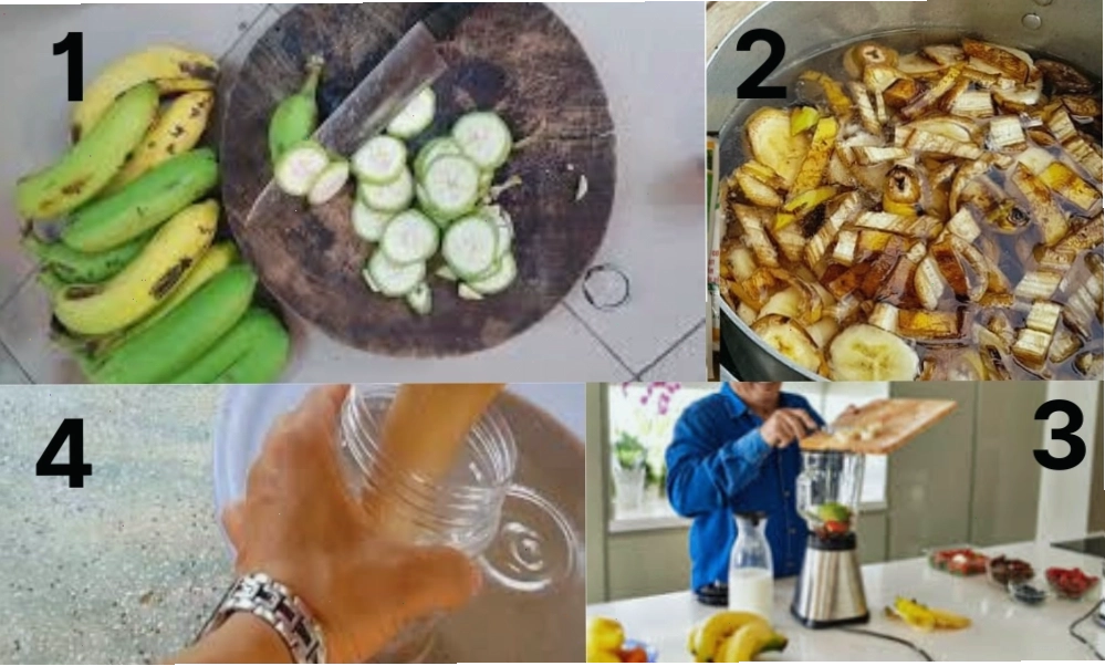 Quy trình làm dịch chuối tưới lan bằng phương pháp đun sôi