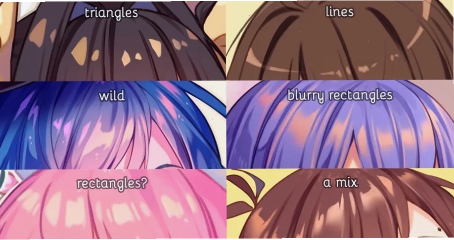 Tạo hiệu ứng ánh sáng lung linh cho tóc anime