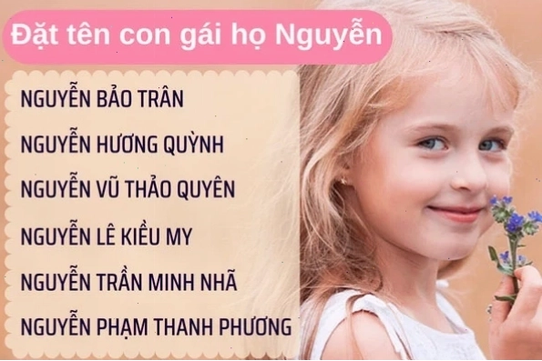 Tên đẹp cho bé gái họ Nguyễn