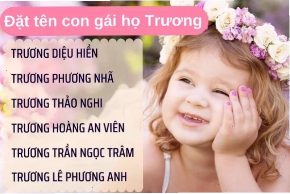 Tên hay cho bé gái họ Trương