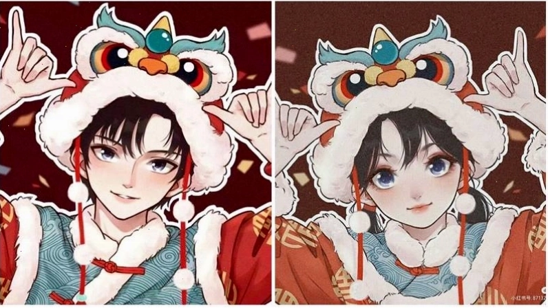Tết này mình là cặp đôi siêu dễ thương với avatar đôi tết ngầu