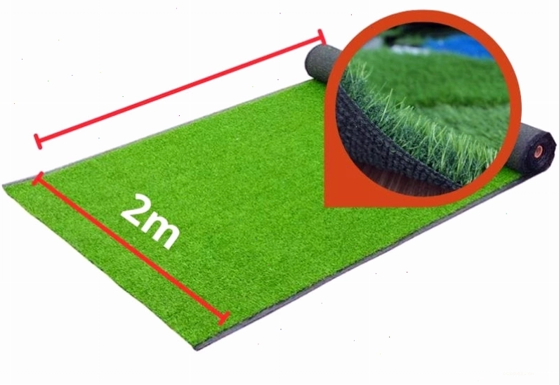 Thảm cỏ nhân tạo khổ 2m với chiều rộng 2 mét phổ biến cho sân vườn