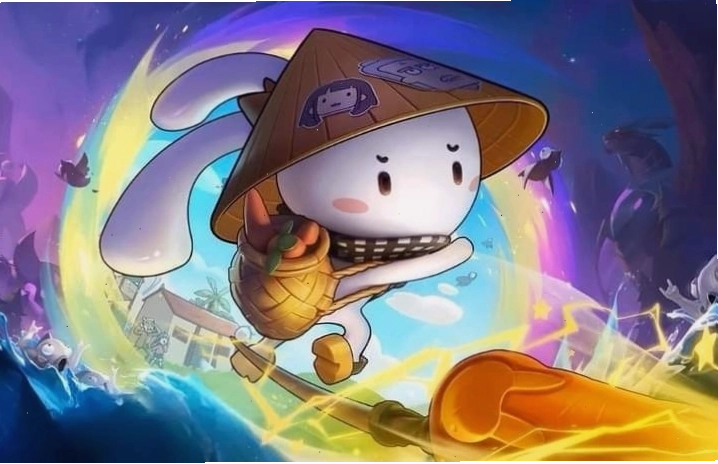 Thỏ bảy màu meme nhại lại cử chỉ hút thuốc