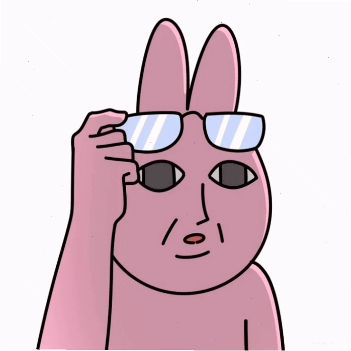 Thỏ hồng meme đang làm nũng