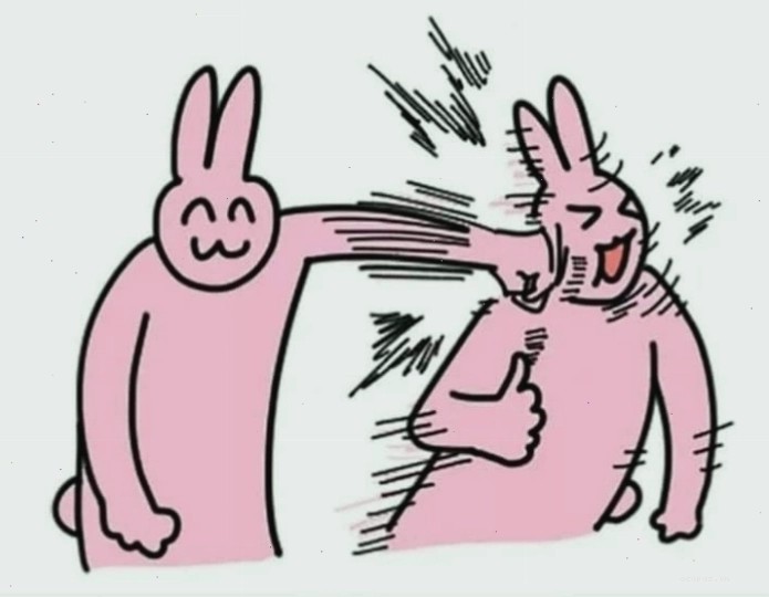 Thỏ hồng meme đang ngủ gật