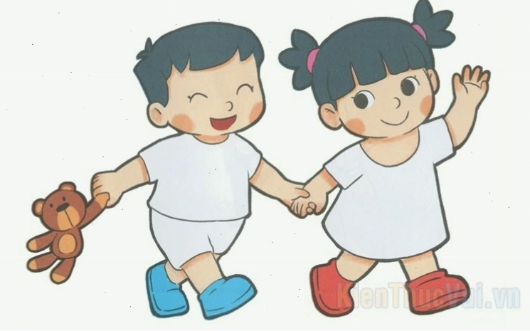 Tranh tô màu bạn trai bạn gái ngộ nghĩnh cho bé