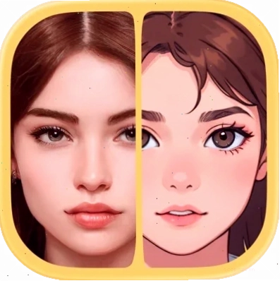 Giao diện ứng dụng create anime avatar from photo app đầy màu sắc